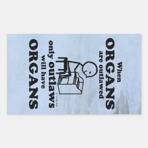 Organen met een verbod op rechthoekige Sticker
