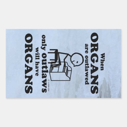 Organen met een verbod op rechthoekige Sticker (Voorkant)