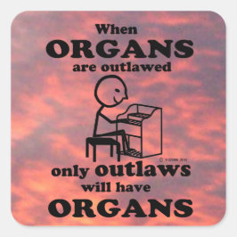 Organen met een verboden vierkant Sticker