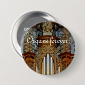 Organen voor altijd! Rodez Cathedral-knop Ronde Button 7,6 Cm (Voorkant /achterkant)