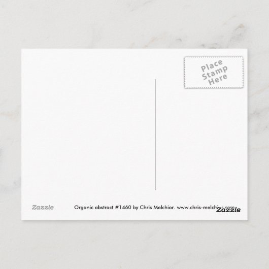 Organic abstract #1460 briefkaart (Achterkant)