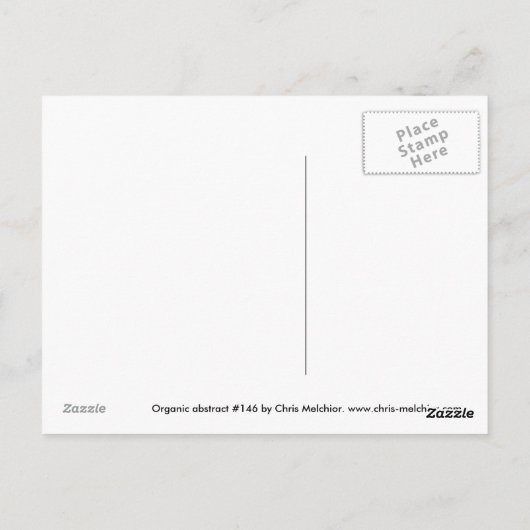 Organic abstract #146 briefkaart (Achterkant)