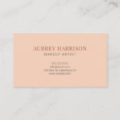 Organic Abstract Modern Brown Blush Visitekaartje (Achterkant)