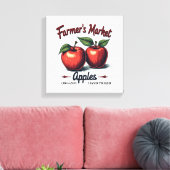 Organic Apples T-shirt – Handgeplukt Boerderij Fre Canvas Afdruk (Insitu (Woonkamer))