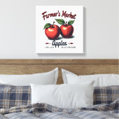 Organic Apples T-shirt – Handgeplukt Boerderij Fre Canvas Afdruk (Insitu (Slaapkamer))