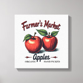 Organic Apples T-shirt – Handgeplukt Boerderij Fre Canvas Afdruk