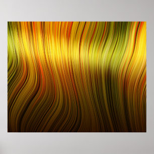 Organic Art Molten Plastic Soft Strand Geel Poster