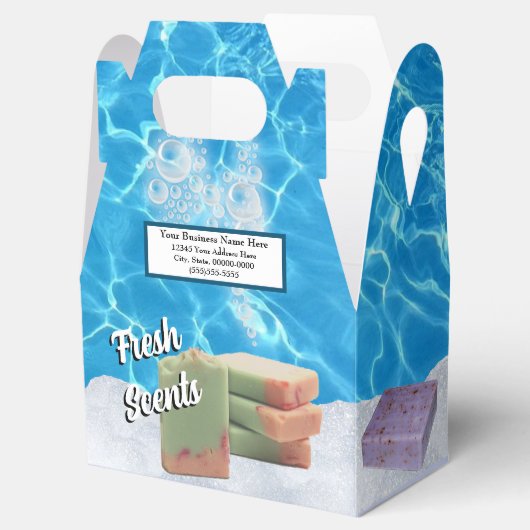 Organic Bath Soap Customer Gift Box Bedankdoosjes (Geopend)