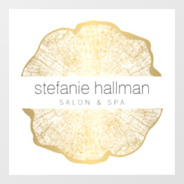 Organic Beauty Gold Tree Rings Raamsticker