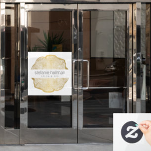 Organic Beauty Gold Tree Rings Raamsticker