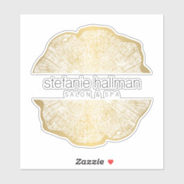 Organic Beauty Gold Tree Rings Sticker