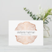 Organic Beauty Roos Gold Tree Rings Gift Kaart (Staand voorkant)