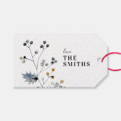 Organic Berry Kerstfeestay Cadeaulabel (Voorkant (Horizontaal))