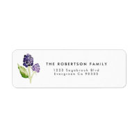 Organic Blackberry Duo Waterverf Address Label