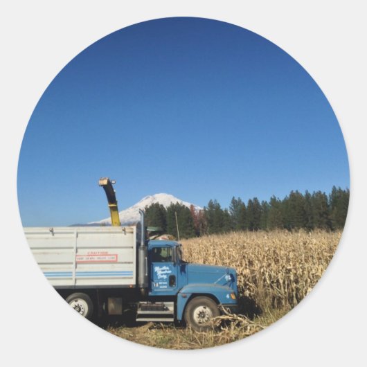 Organic Boerderij Harvest Ronde Sticker (Voorkant)