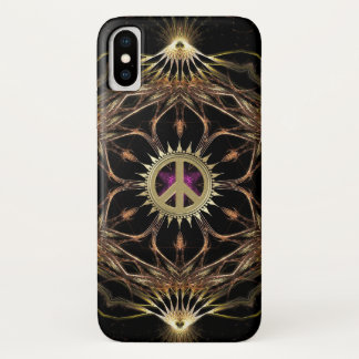 Organic Bohemian Peace Flower iPhone X Hoesje