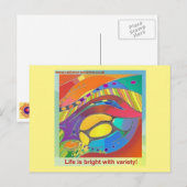 Organic Bold LifeScan Art Briefkaart met tekst (Voorkant / Achterkant)