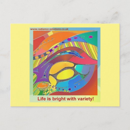 Organic Bold LifeScan Art Briefkaart met tekst (Voorkant)