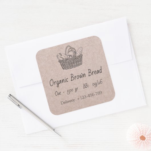 Organic Brown Bread Sticker (Envelop)