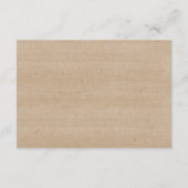 Organic bruiloft Hartelijk dank You card rustige d Informatiekaartje (Achterkant)