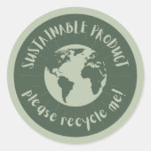 Organic Business Ronde Sticker (Voorkant)