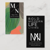 Organic Cactus Home Interior Designer Visitekaartje (Voorkant / Achterkant)