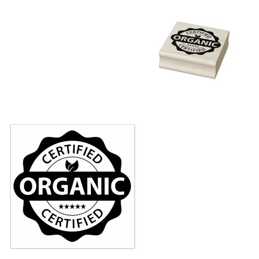Organic Certified, Bio, Eco Friendly Rubberstempel (Gestempeld)