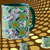 Organic Chaos Bold Pattern w/Green Certainty. Mok
