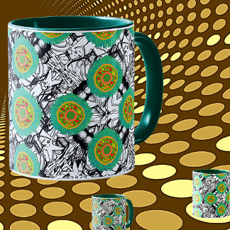 Organic Chaos Bold Pattern w/Green Certainty. Mok