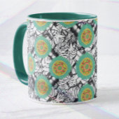 Organic Chaos Bold Pattern w/Green Certainty. Mok