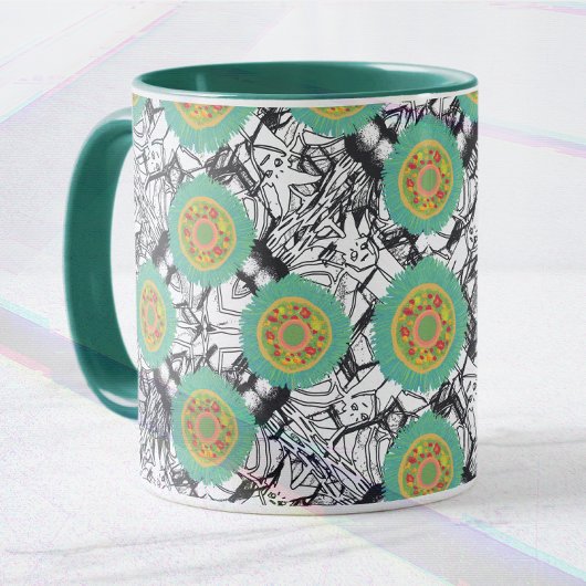 Organic Chaos Bold Pattern w/Green Certainty. Mok