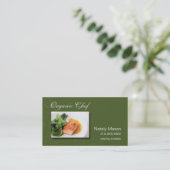 "Organic Chef" catering, gezond eten, voeding Visitekaartje (Staand voorkant)