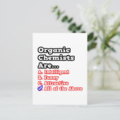 Organic Chemist Quiz... Joke Briefkaart (Staand voorkant)