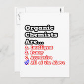 Organic Chemist Quiz... Joke Briefkaart (Voorkant / Achterkant)