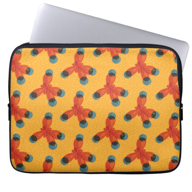 Organic Chemistry Geek Molecule Pattern Chemist Laptop Sleeve (Voorkant)