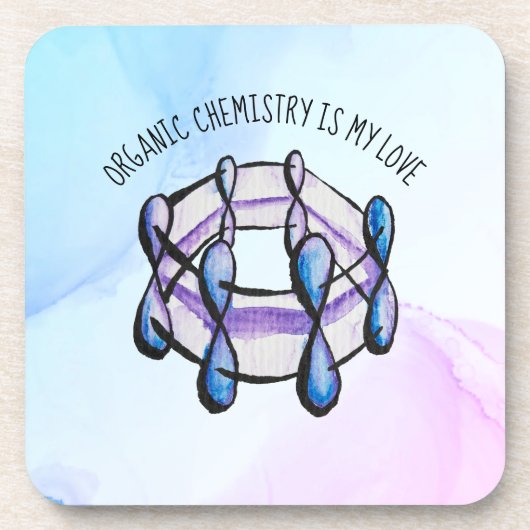 Organic Chemistry Love Molecule Student Teacher Bier Onderzetter (Voorkant)