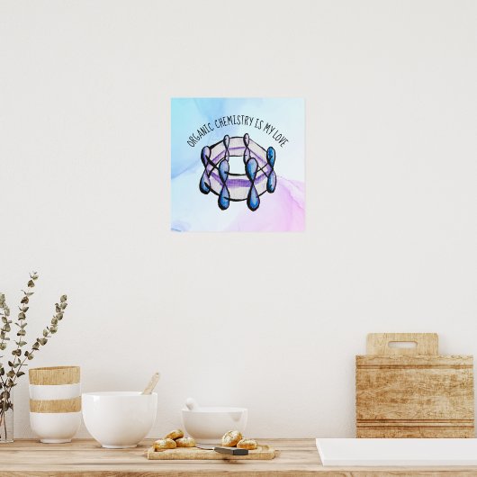Organic Chemistry Love Molecule Student Teacher Poster (Keuken)