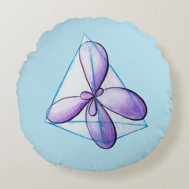 Organic Chemistry Molecule Science Geek Rond Kussen (Voorkant)