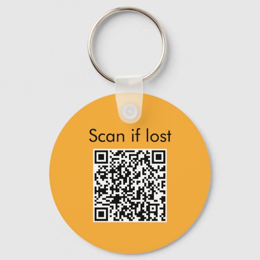 Organic Chemistry QR Code Oranje Methane Molecule Sleutelhanger (Achterkant)