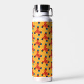 Organic Chemistry Yellow Molecule Pattern Geek Waterfles (Achterkant)