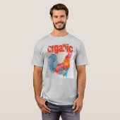 Organic Chicken Waterverf Red Rooster T Shirt (Voorkant volledig)
