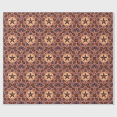 Organic Chocolate Chip Star Patroon Wrapping Paper Cadeaupapier (Vlak)