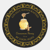 Organic Cinnamon Infused Honey Label (Voorkant)