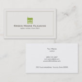 Organic Cleaning Services Green House Logo Visitekaartje (Voorkant / Achterkant)