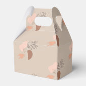 Organic Collage Leaf Earth Tone Wedding Bedankdoosjes (Achterkant)