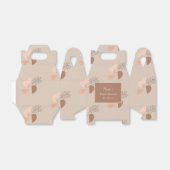 Organic Collage Leaf Earth Tone Wedding Bedankdoosjes (Uitgevouwen)