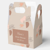 Organic Collage Leaf Earth Tone Wedding Bedankdoosjes (Geopend)