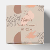 Organic Collage Leaf Earth Tone Wedding Bedankdoosjes (Bovenkant)