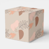 Organic Collage Leaf Earth Tone Wedding Bedankdoosjes (Achterkant)