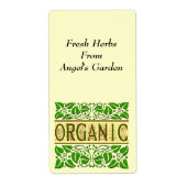 Organic Custom Avery Label (Voorkant)